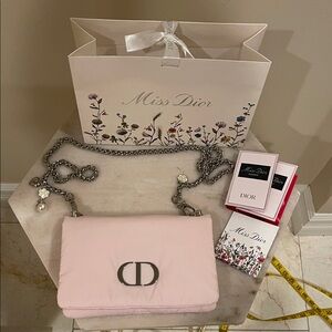 Pink Christian Dior Cosmetics Bag to Crossbody